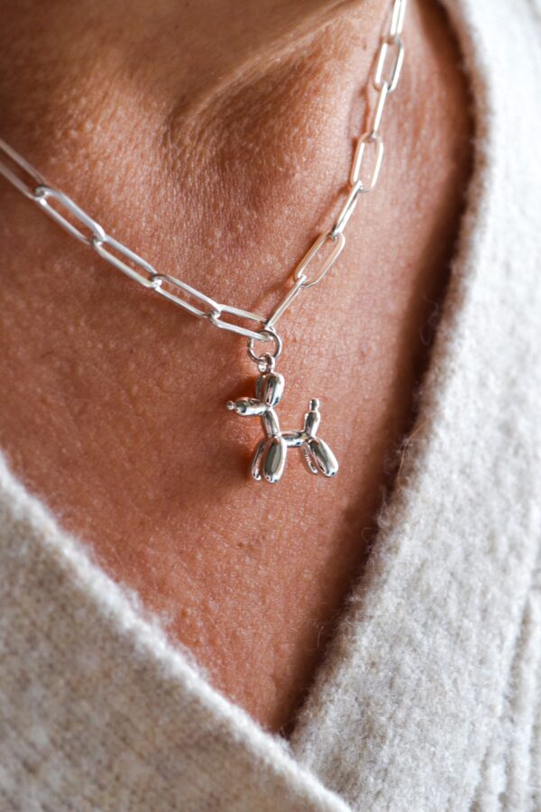 Collar Perrito Balloon - Acero Blanco