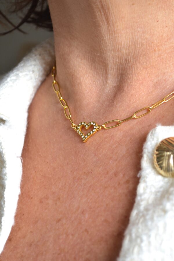 Collar Acero Quirúrgico Dorado - Corazón